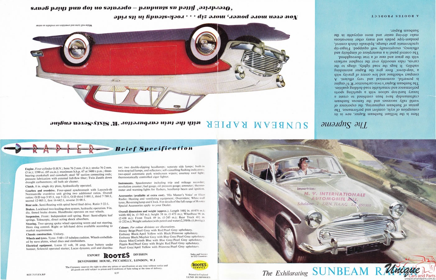 1957 Sunbeam Rapier Brochure Page 4